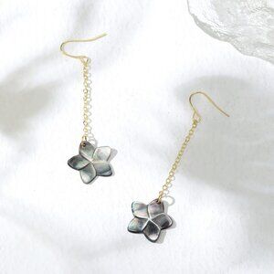 Plumeria Abalone Shell Earrings
